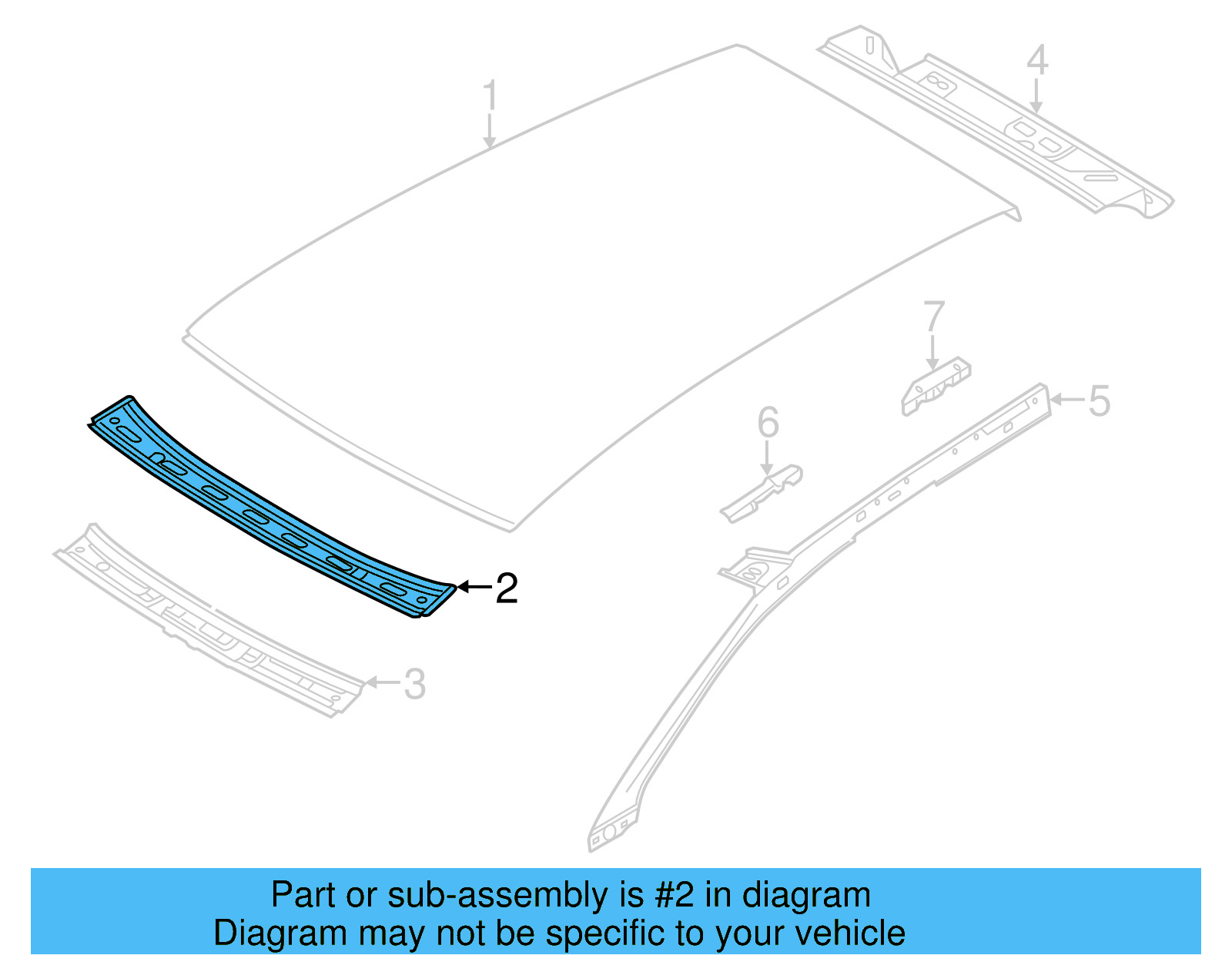 Header Panel 7P0-817-122 - View 2
