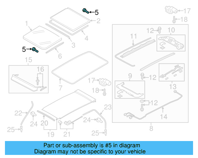 Front Glass Bolt 7P0-898-955 - View 16