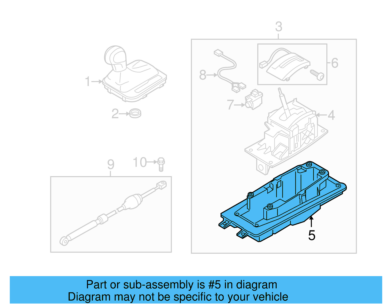 Shift Knob 7P1-713-203-A-TVJ - View 2