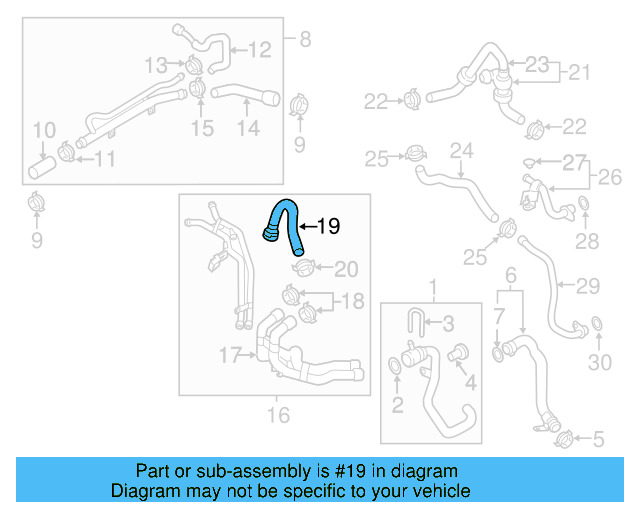 Coolant Hose 7P6-121-156-D - View 3