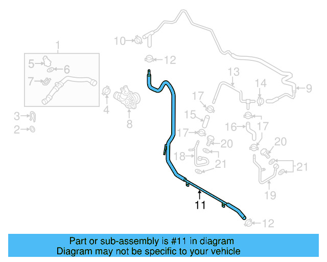 Front Hose 7P6-122-447-R - View 2