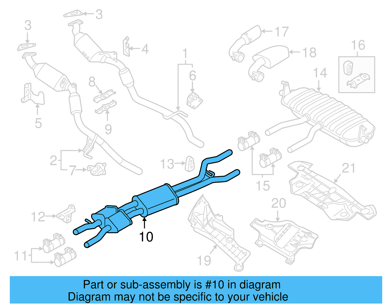 Front Muffler 7P6-253-209-N - View 7
