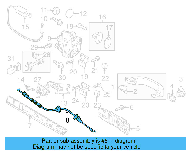 Release Cable 7P6-839-085-B