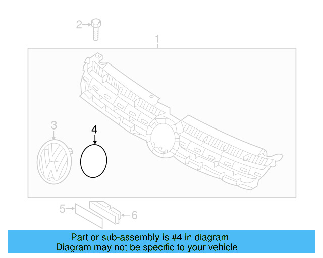Emblem Mount Frame 7P6-853-343-H81 - View 5