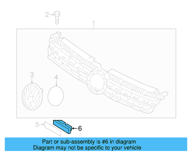 Emblem Mount Frame 7P6-853-343-H81 - View 7