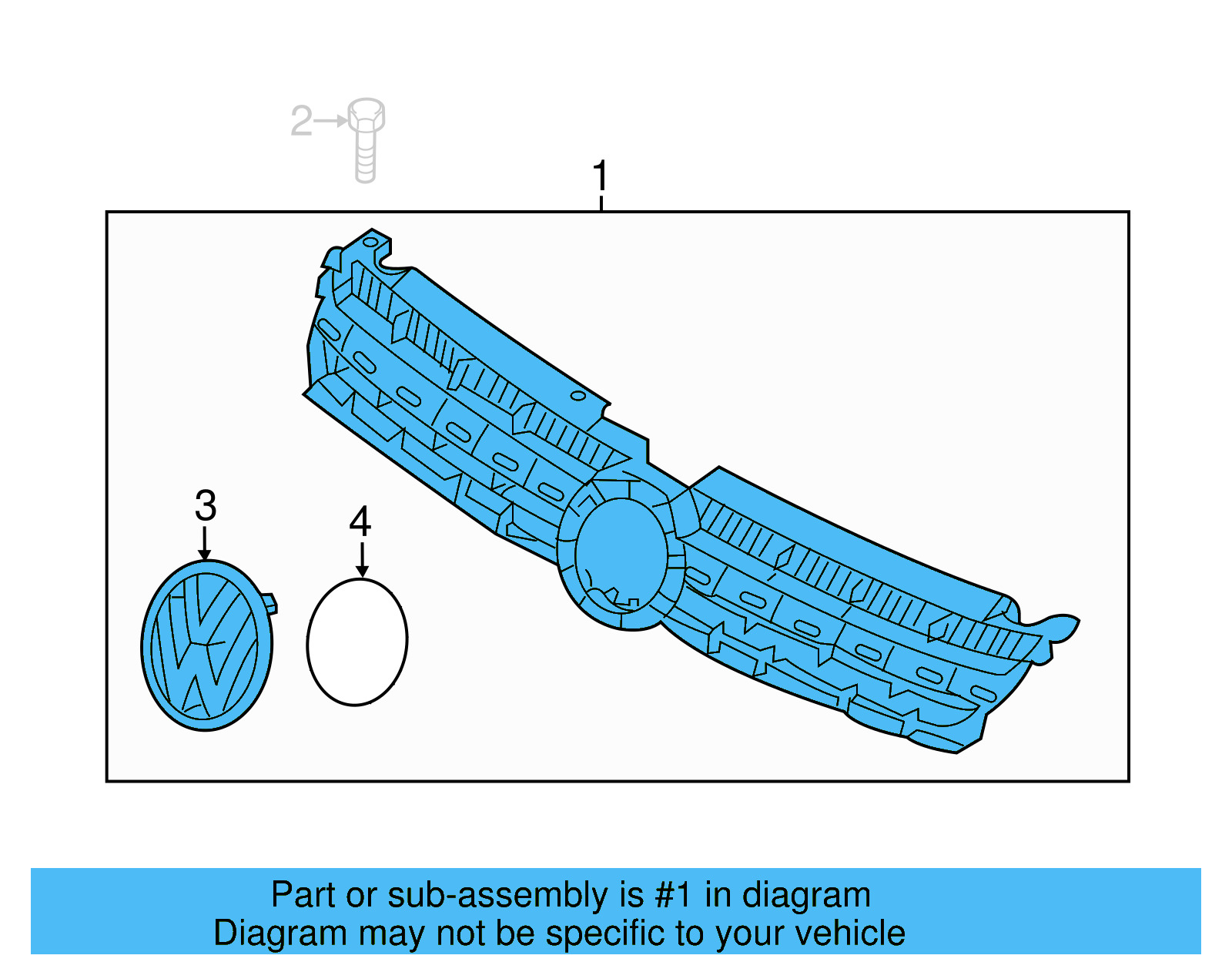 Grille 7P6-853-651-A-ZLL - View 7