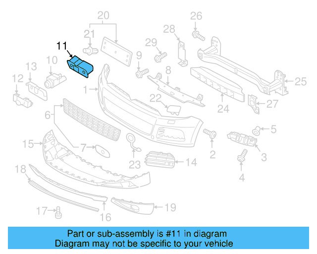 Front Camera Bracket 7P6-853-795-9B9 - View 8