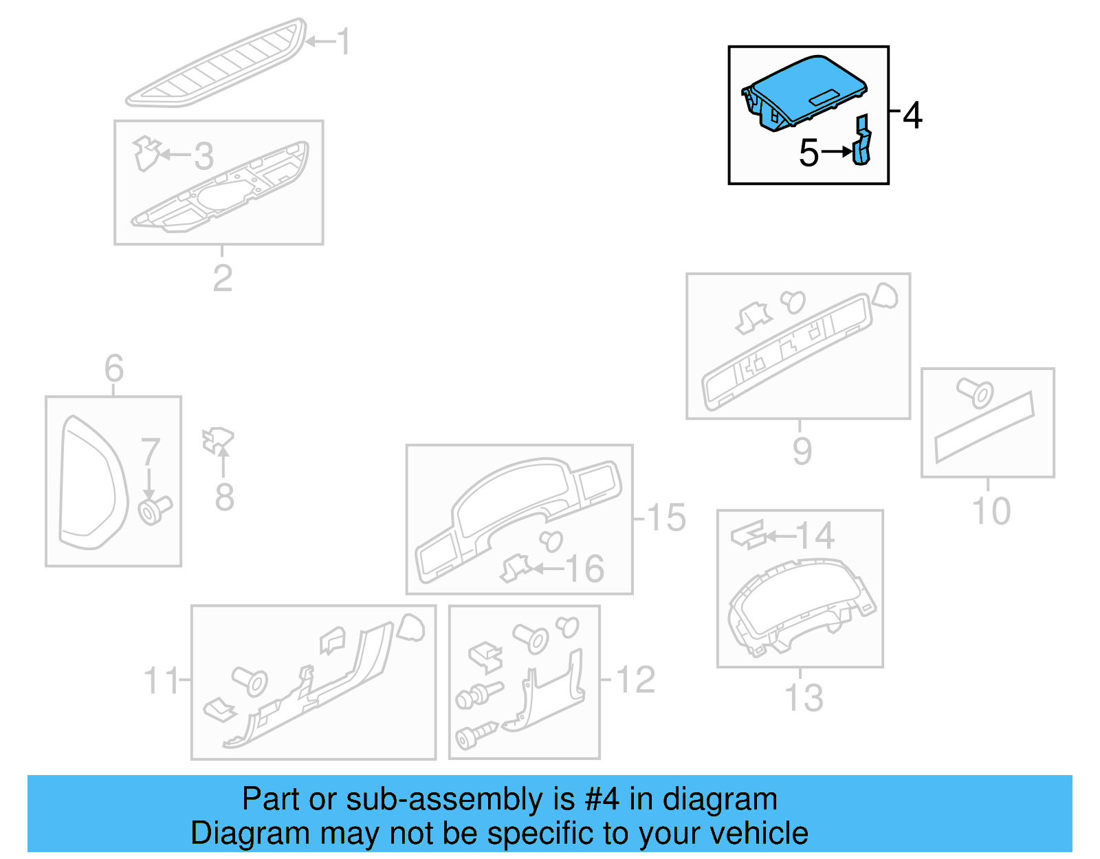 Center Cover 7P6-857-922-G-4A1 - View 8