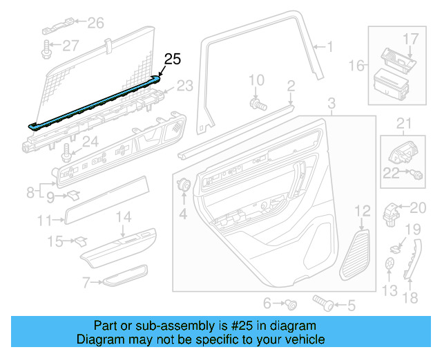 Trim Cover 7P6-860-379-3G4 - View 2