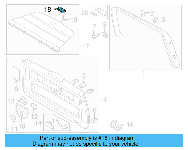 Upper Center Pillar Trim Clip 4B0-867-276-A - View 95
