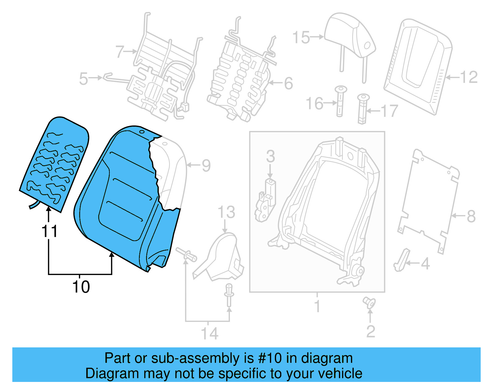 Seat Back Cover 7P6-881-805-CR-UFE - View 4