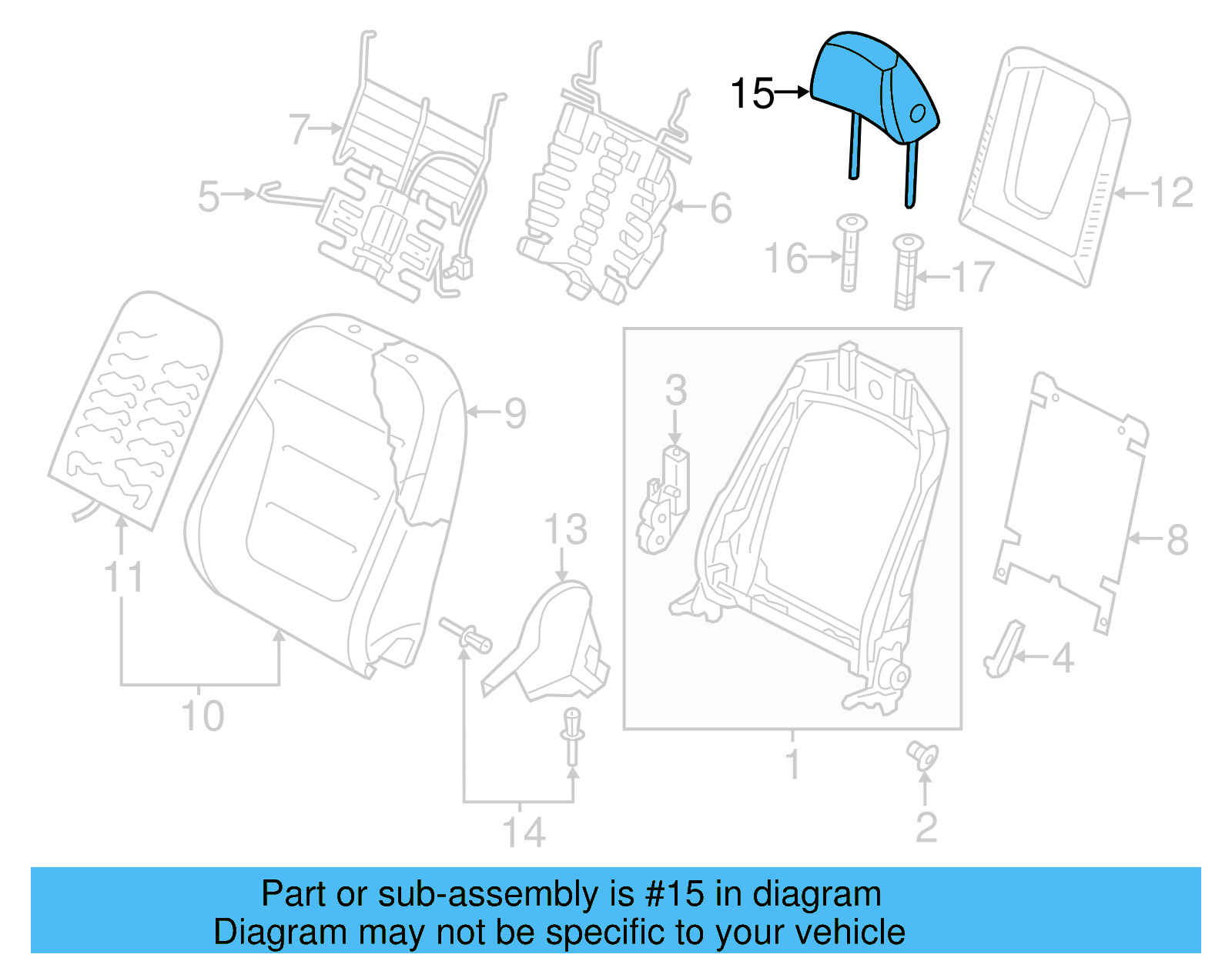 Headrest 7P6-881-903-R-HON - View 5