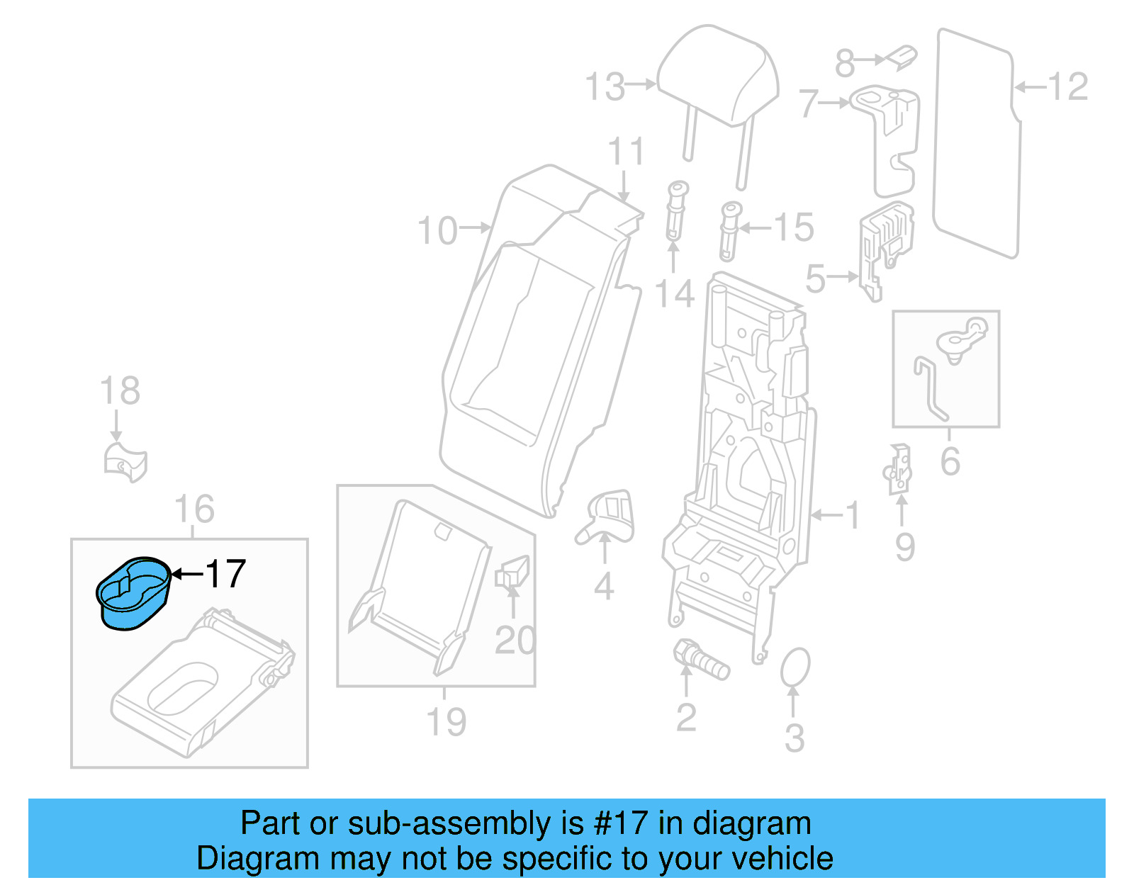 Cup Holder 7P6-885-995-95T - View 9