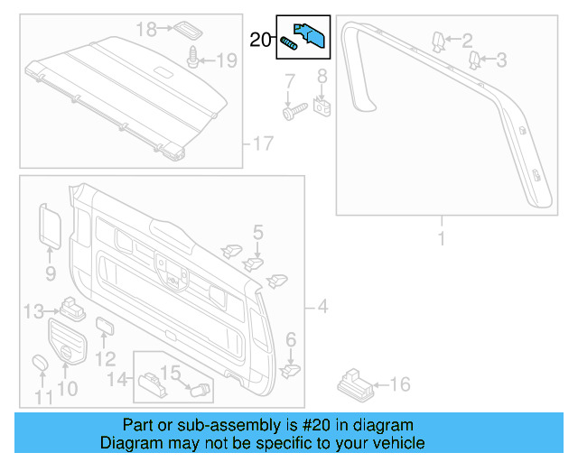 Tonneau Cover Repair Kit 7P6-898-773-JK1 - View 2