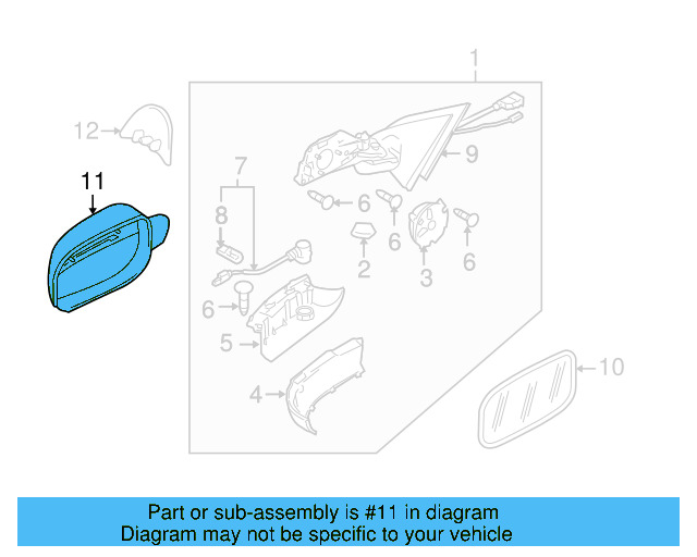 Mirror Housing (Unpainted) 7l6857528dgru - View 2