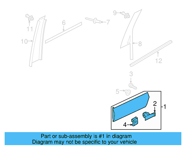 Lower Molding (Unpainted) 7p6854949hgru - View 4