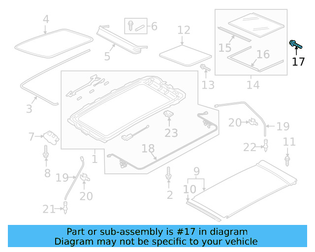 Front Glass Bolt 7P0-898-955 - View 4