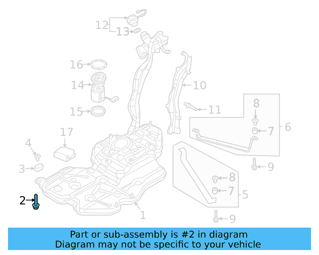 Fuel Tank Mount Bolt N-911-591-01 - View 8
