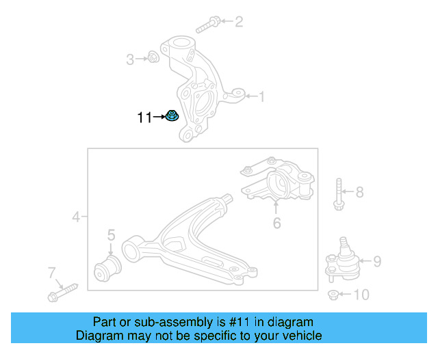 Ball Joint Nut N-912-332-01 - View 2