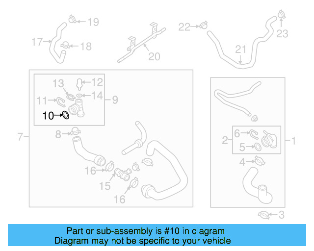 Water Hose Assembly Lower Seal N-907-653-01