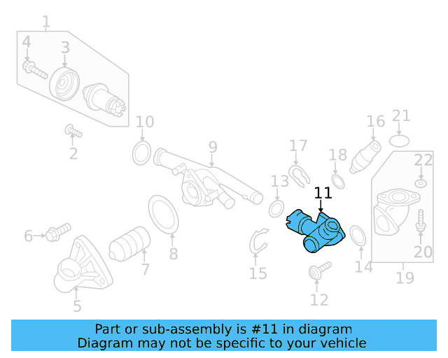 Engine Coolant Outlet Flange 03H-121-133 - View 5