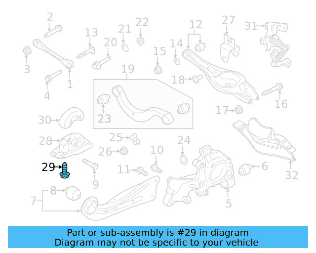 Trailing Arm Mount Bolt N-107-695-01 - View 7