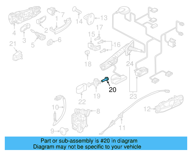 Door Check Bolt WHT-002-109
