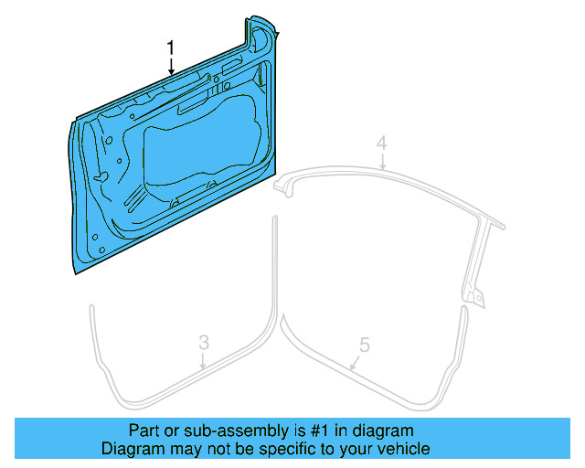 Door Shell 3C8-831-055-H - View 2