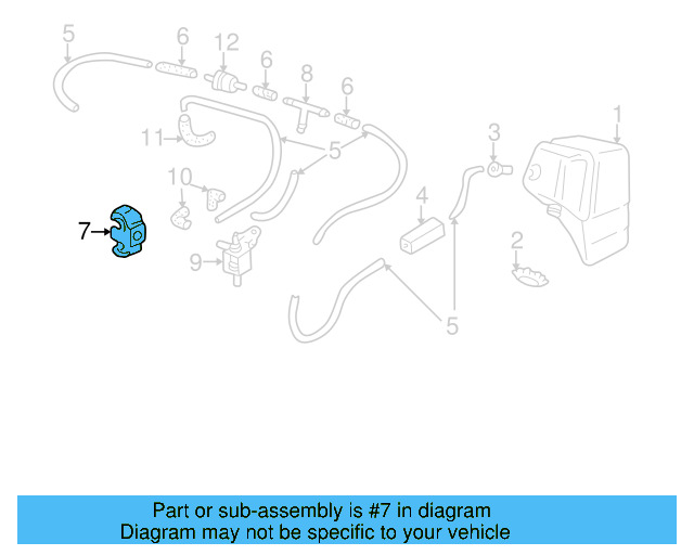 Vacuum Hose Bracket 811-611-797 - View 2
