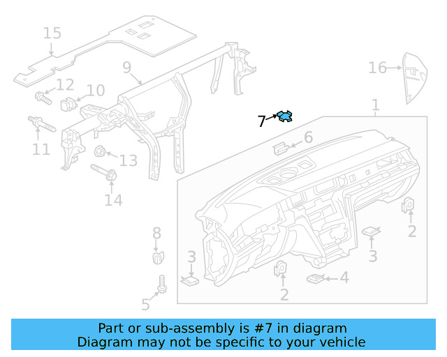 Cluster Cover Retainer Clip 3B0-867-190 - View 53