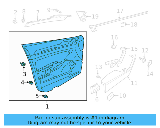 Door Trim Panel 3G8-867-011-E-JSD - View 2