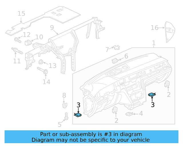 Cluster Cover Retainer Clip 3B0-867-190 - View 54