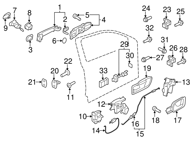 Handle Base Seal 1J0-820-749-C - View 2