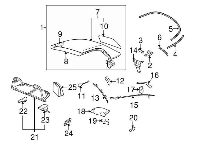Convertible Top Latch 1Y0-871-547-D