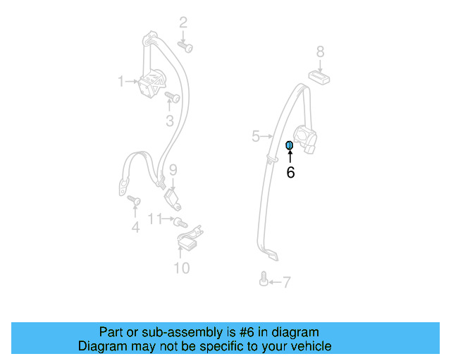Center Belt Assembly Nut N-989-910-01 - View 15