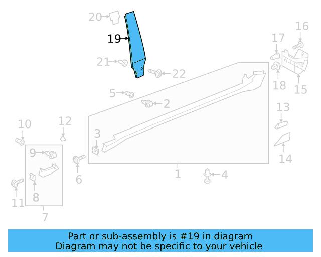 Pillar Trim 3G8-853-318-A-041 - View 3
