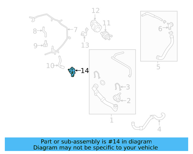 Engine Coolant Outlet Flange 06K-121-132 - View 21