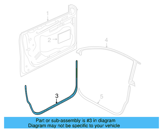 Door Weather 3C8-837-701-B-5AP - View 5