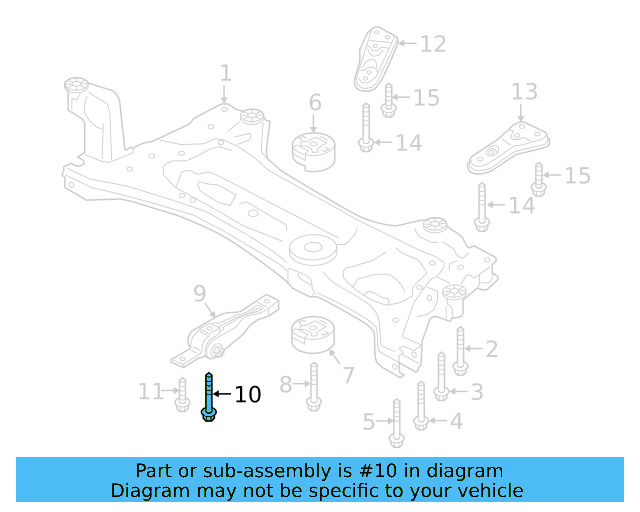 Motor Mount Mount Bolt N-105-524-04 - View 44