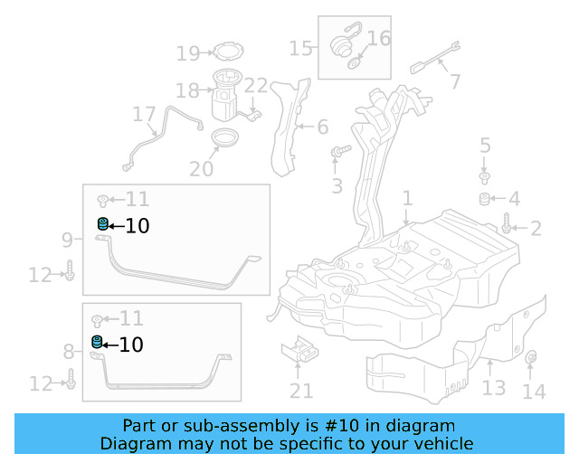 Tank Strap Grommet 3Q0-201-840 - View 5