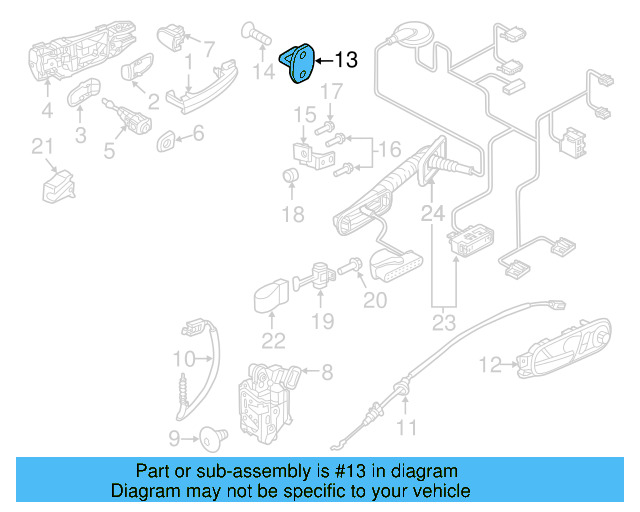Door Lock Striker Plate 3C0-837-767-A - View 2