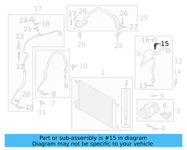 A/C Service Valve Core 8E0-820-855 - View 94