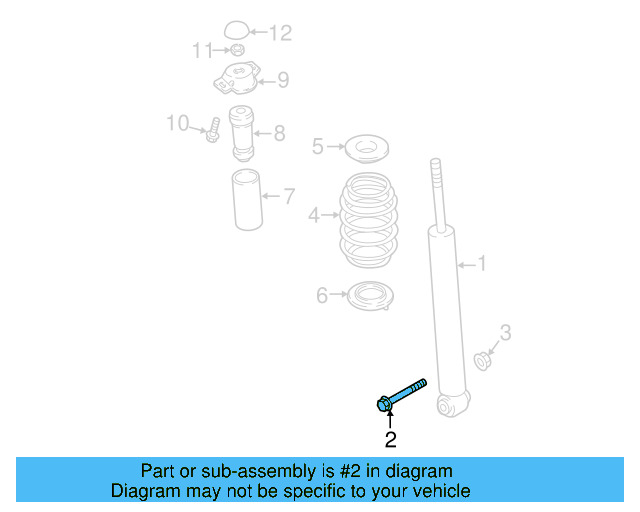 Lower Control Arm Mount Bolt N-108-834-01 - View 25
