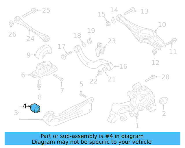 Trailing Arm Bushing 3Q0-505-541-A - View 5