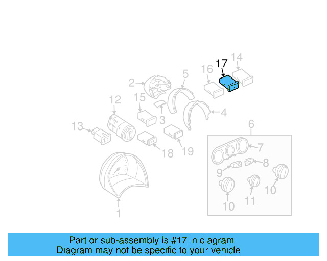 Tract Control Switch 1C0-927-133-20H - View 6