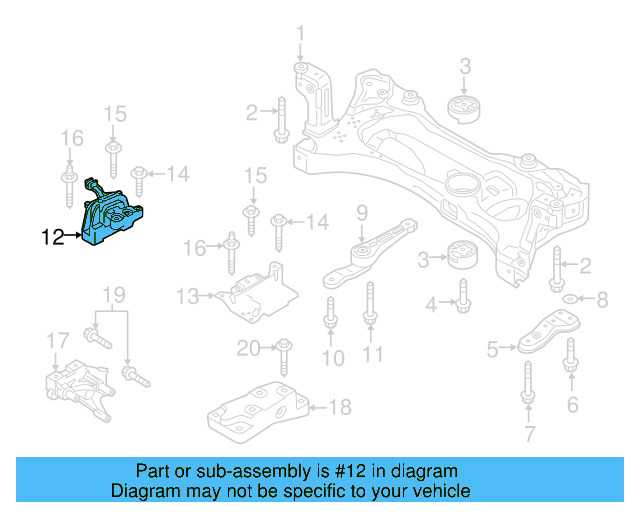 Motor Mount 5Q0-199-262-BK