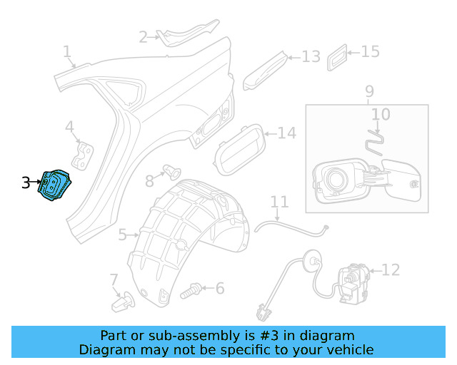 Fender Liner Retainer Nut N-908-338-01 - View 37