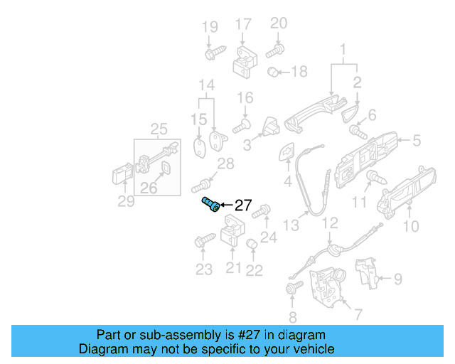 Door Check Bolt WHT-002-109 - View 105