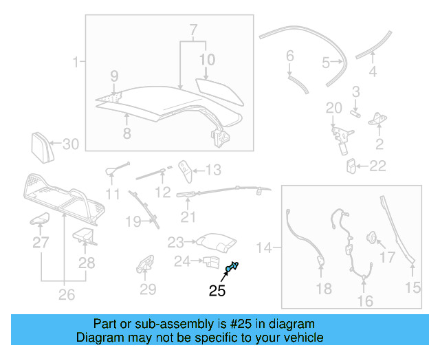 Boot Cover Clip 1Y0-871-425-A - View 6