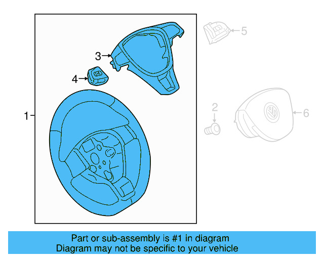 Steering Wheel 5GM-419-091-BM-E74